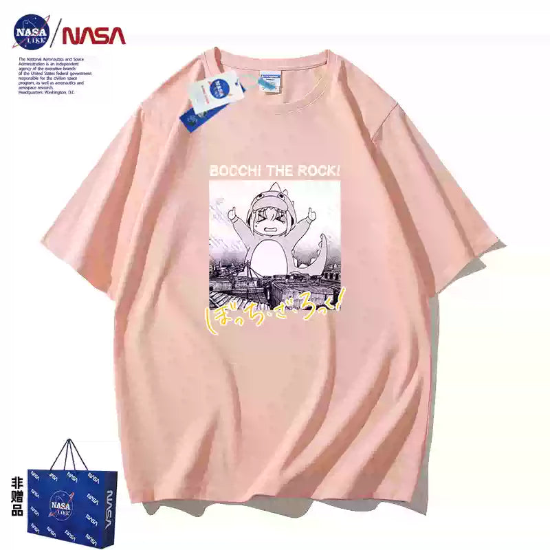 Bocchi the Rock! attention seeking monster t-shirt pink