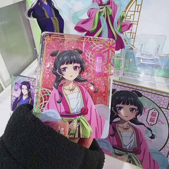 Anime Liquid glitter standee featured the character 'Jinshi' and 'Maomao' from the anime 'The Apothecary Diaries'