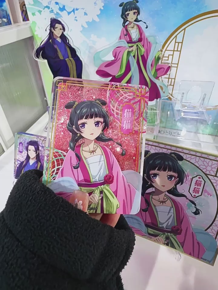 Anime Liquid glitter standee featured the character 'Jinshi' and 'Maomao' from the anime 'The Apothecary Diaries'